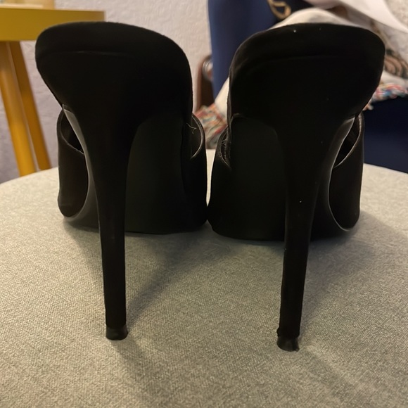 Black suede mules - Picture 4 of 4
